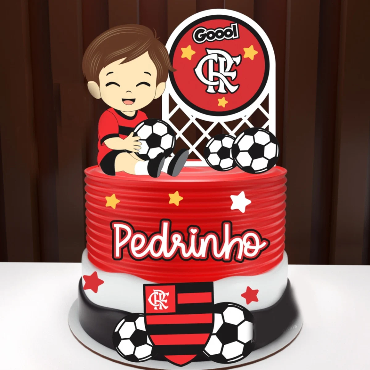 decoração de bolo do flamengo