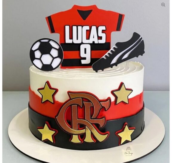 decoração de bolo do flamengo