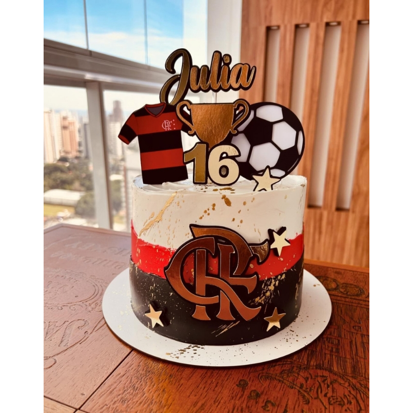 decoração de bolo do flamengo