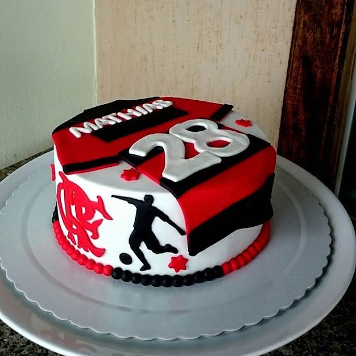 decoração de bolo do flamengo