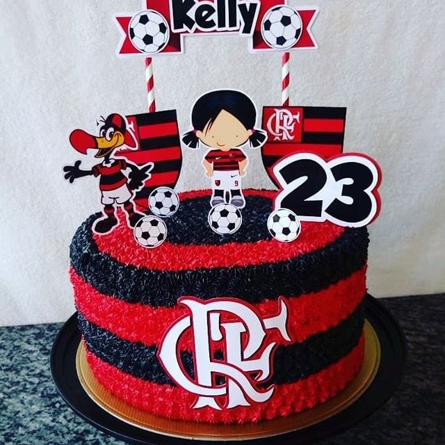 decoração de bolo do flamengo