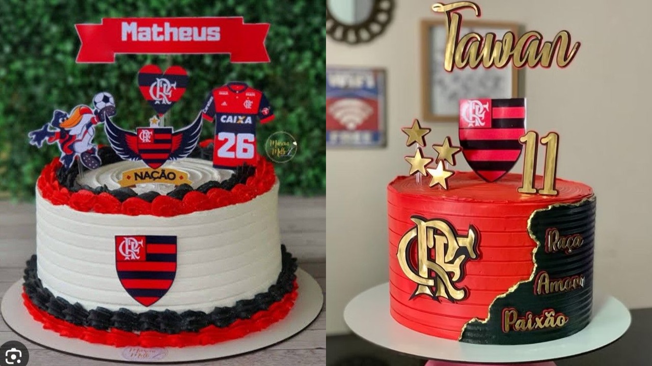 decoração de bolo do flamengo