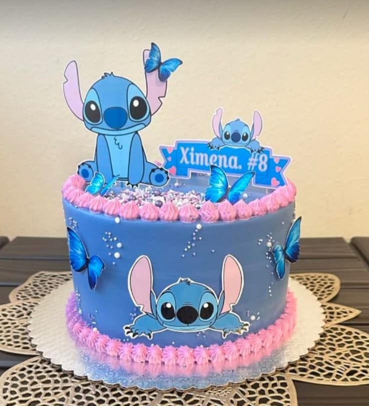 bolo temático stitch