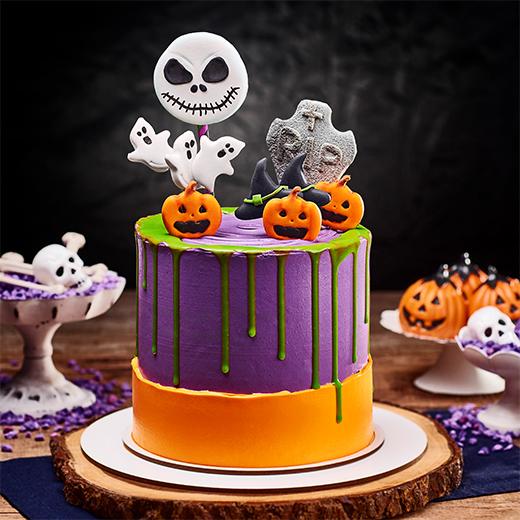 decoração de bolo halloween