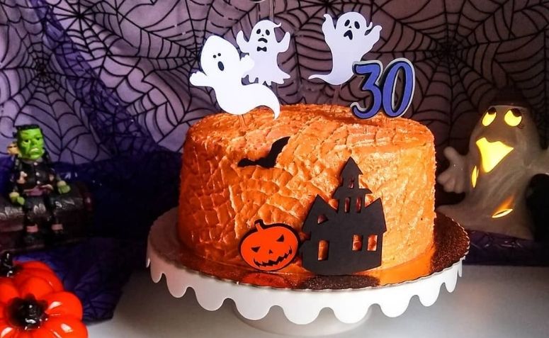 como fazer bolo de halloween para iniciantes