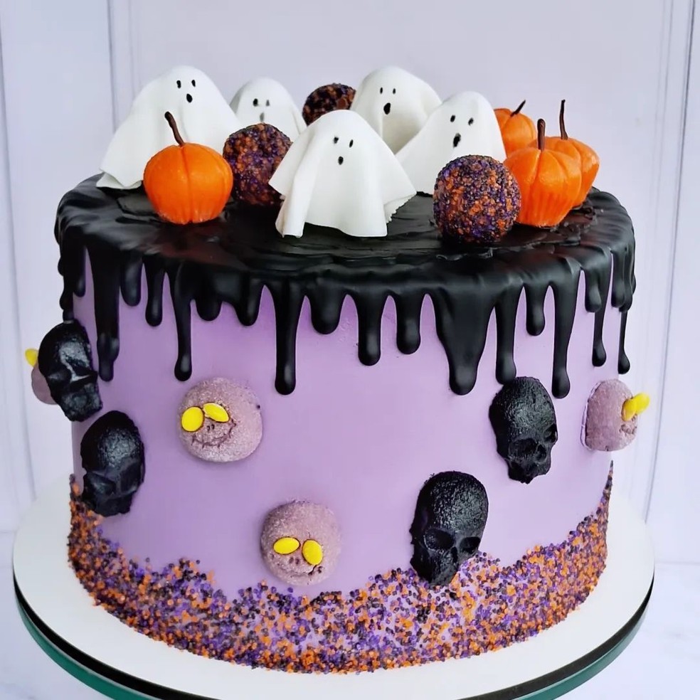 ideias de decoração de bolo halloween criativas