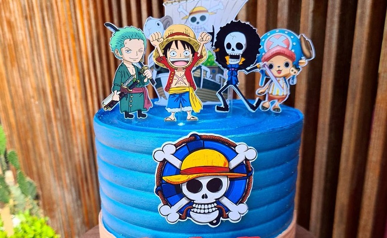 decoração de bolo one piece