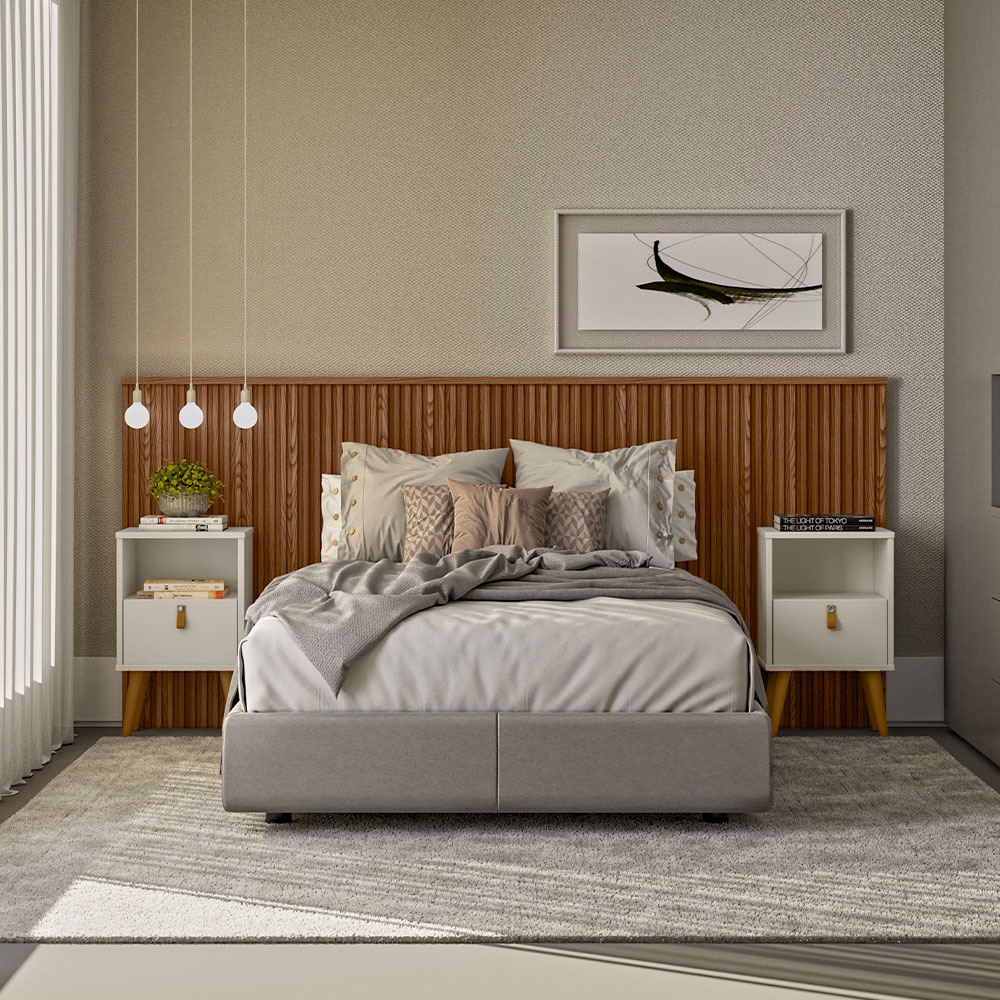 decoração parede cama casal