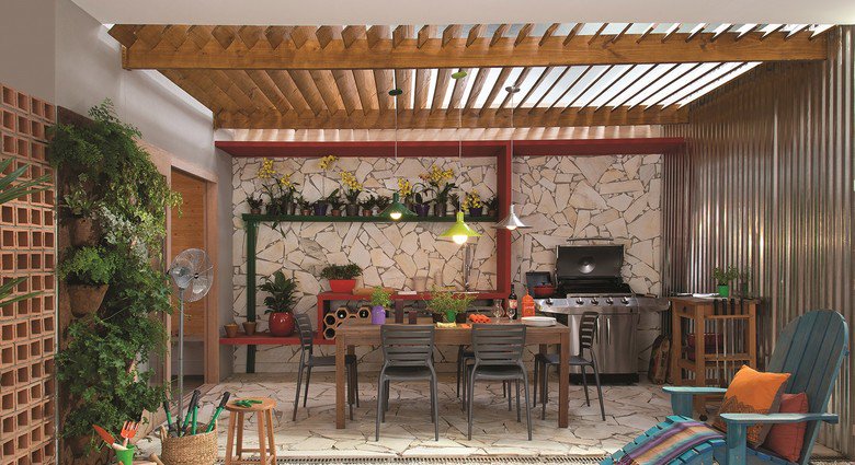 decoração varanda casa de praia