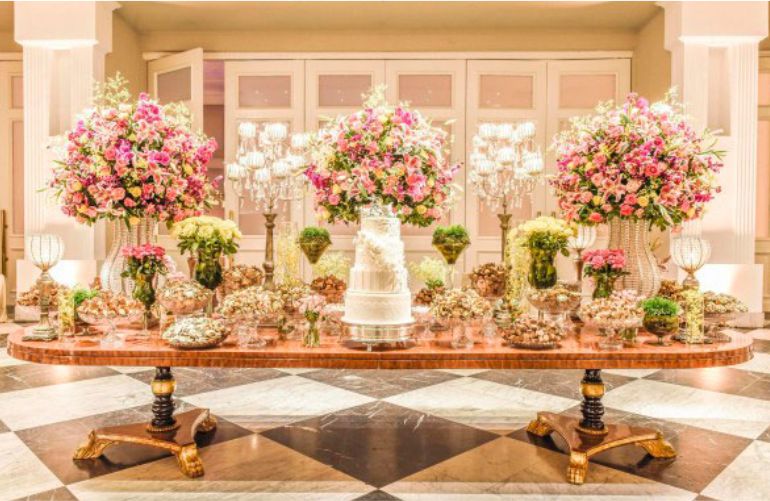 ideias de decoração de casamento na cor rosê para 2024