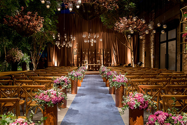 decoração de casamento na cor rosê