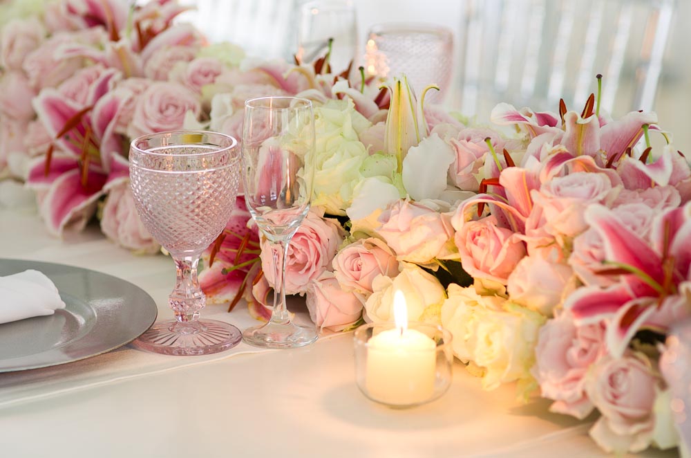 decoração de casamento na cor rosê