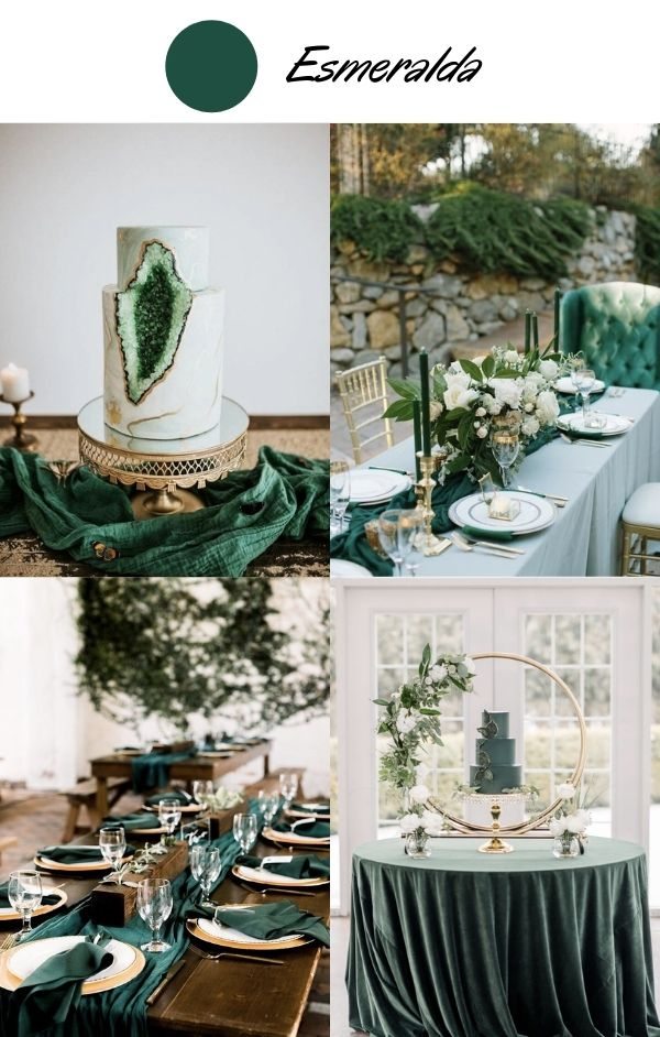 decoração de casamento verde água