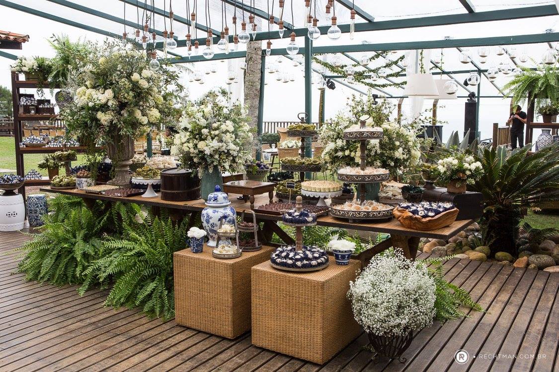 ideias decoração casamento verde branco