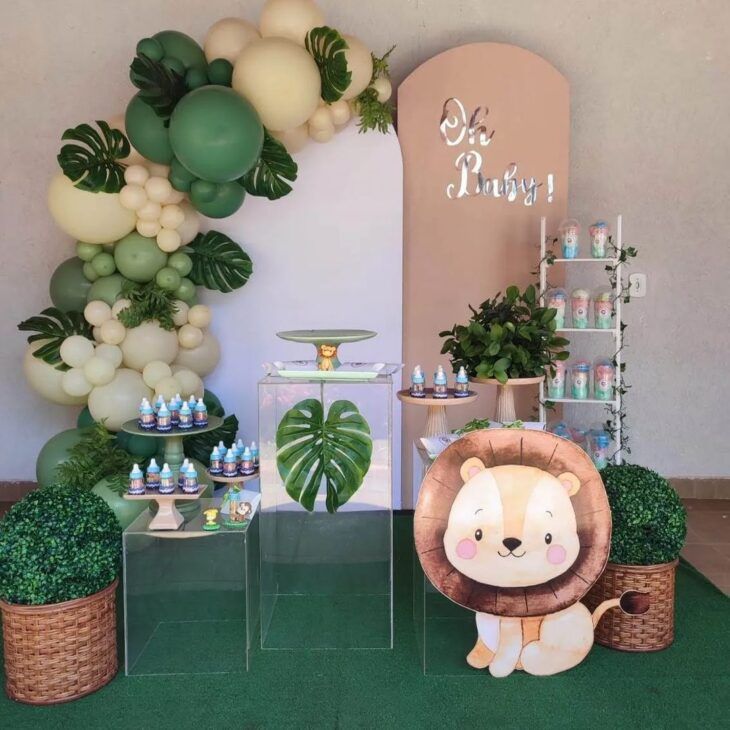 decoração chá de fralda boho chic vs jardim encantado