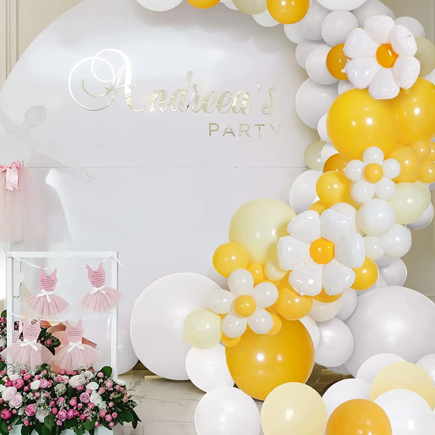 erros comuns decoração festa amarelo branco dourado