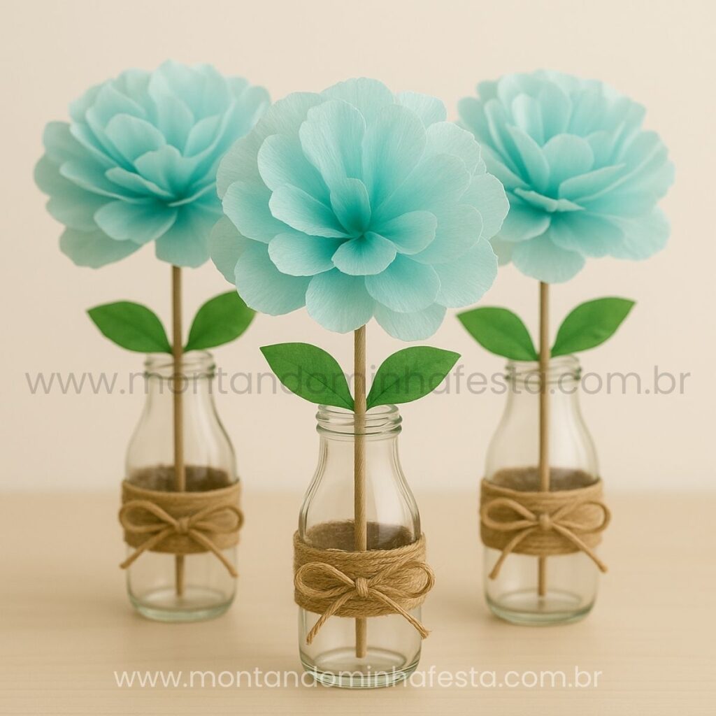 flores de papel vs flores naturais para decoração de festa