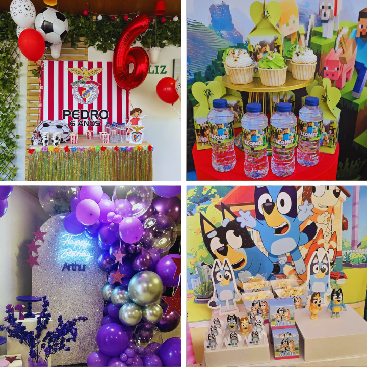 decoração festa aniversário simples vs elaborada