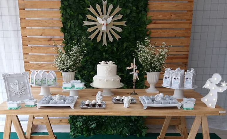decoração batizado tema anjo