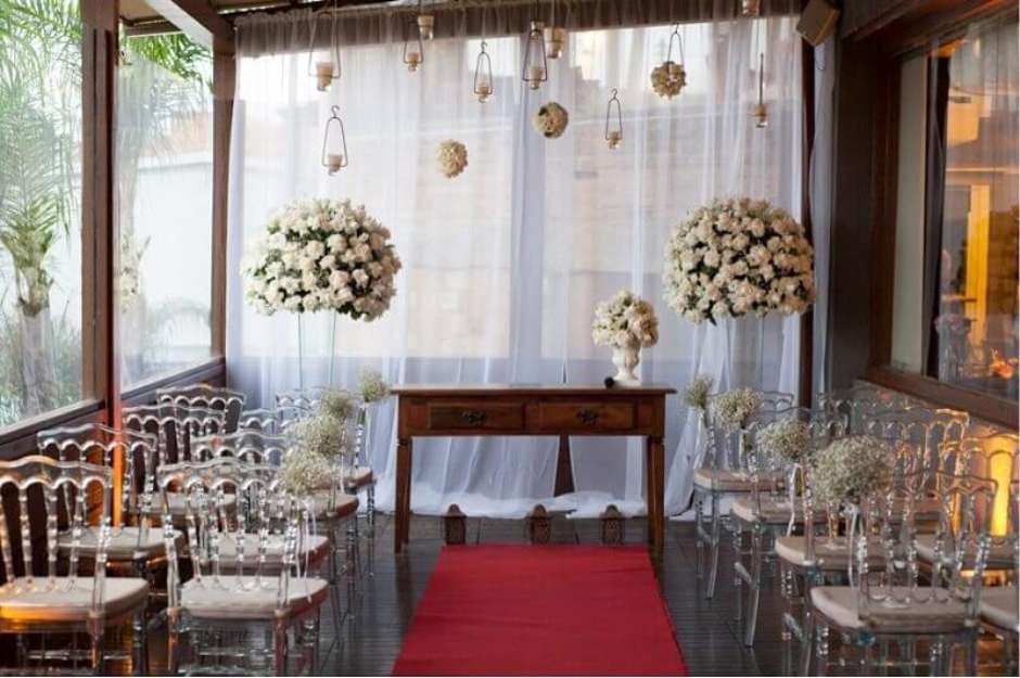 decoração de festa de casamento simples