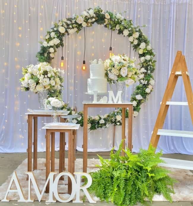decoração de festa de casamento simples