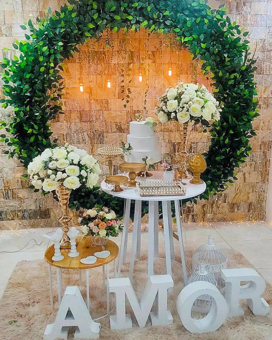 decoração de festa de casamento simples