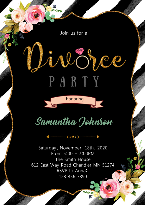 decoração de festa de divórcio