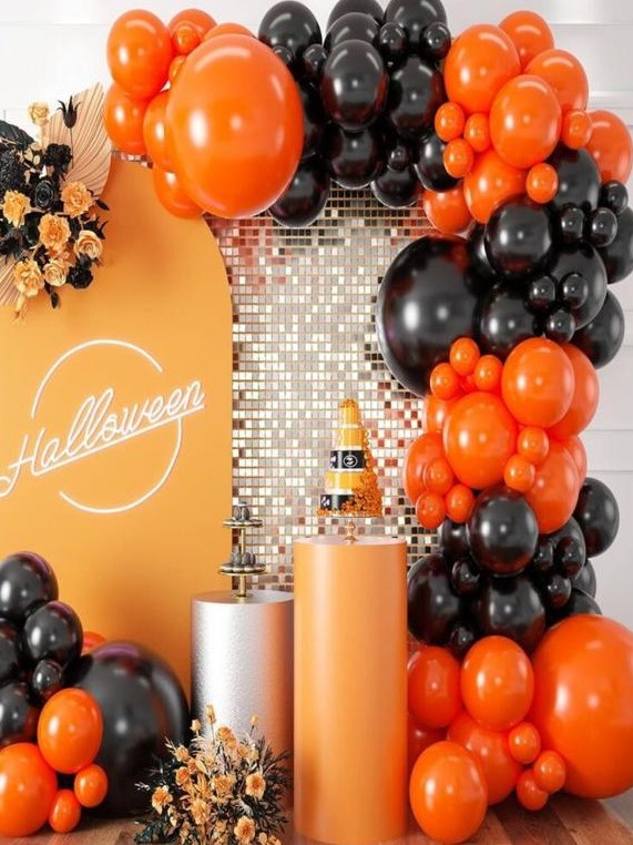 decoração festa moderna laranja