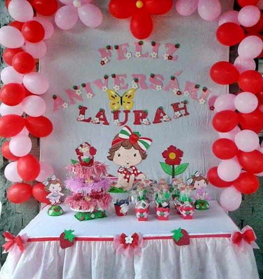 decoração de festa infantil moranguinho