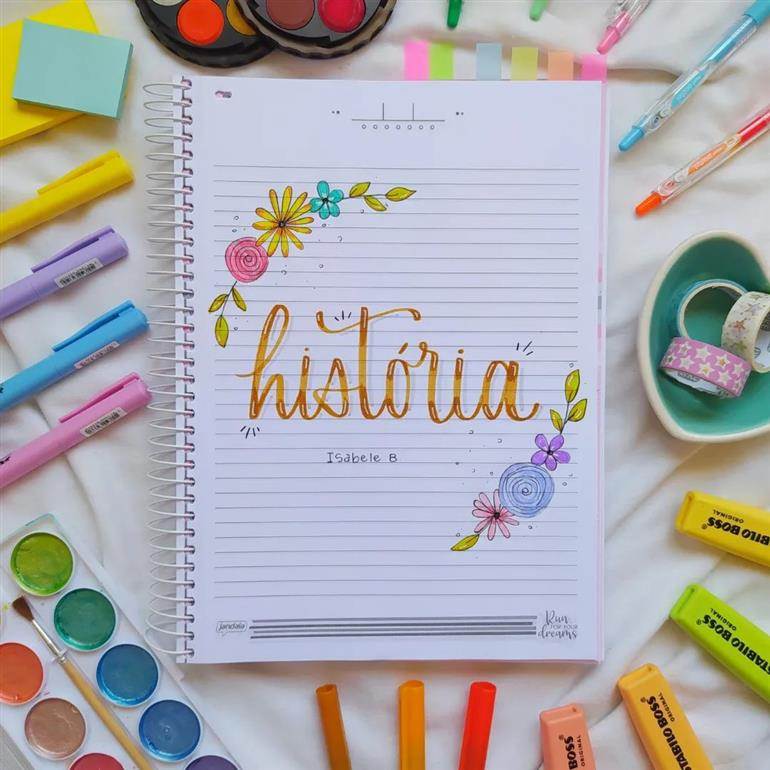 decoração de caderno aesthetic