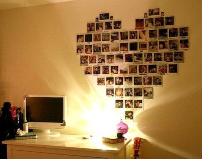 como decorar parede com fotos
