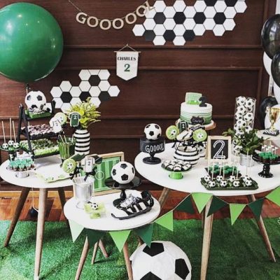 decoração festa futebol menina