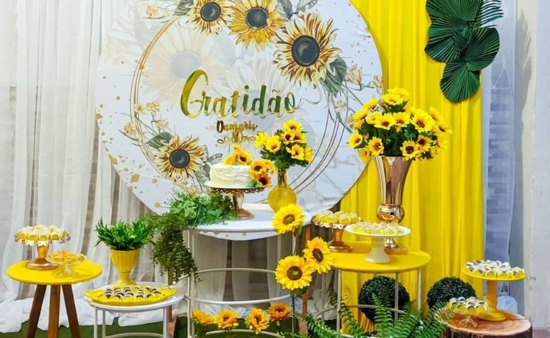 decoração girassol moderna