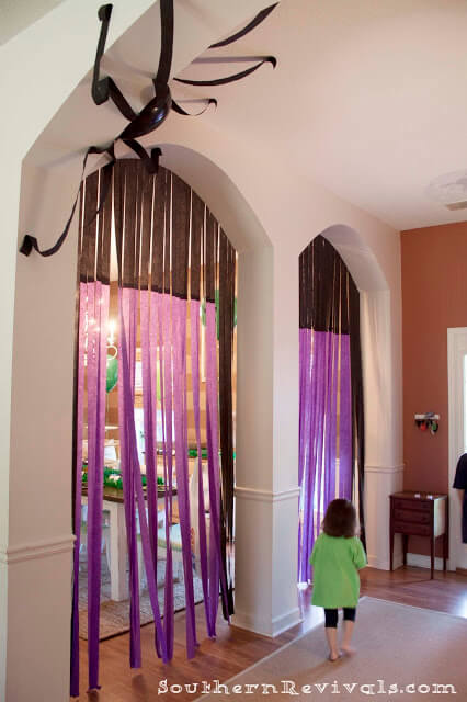 Aranhas de papel crepom
