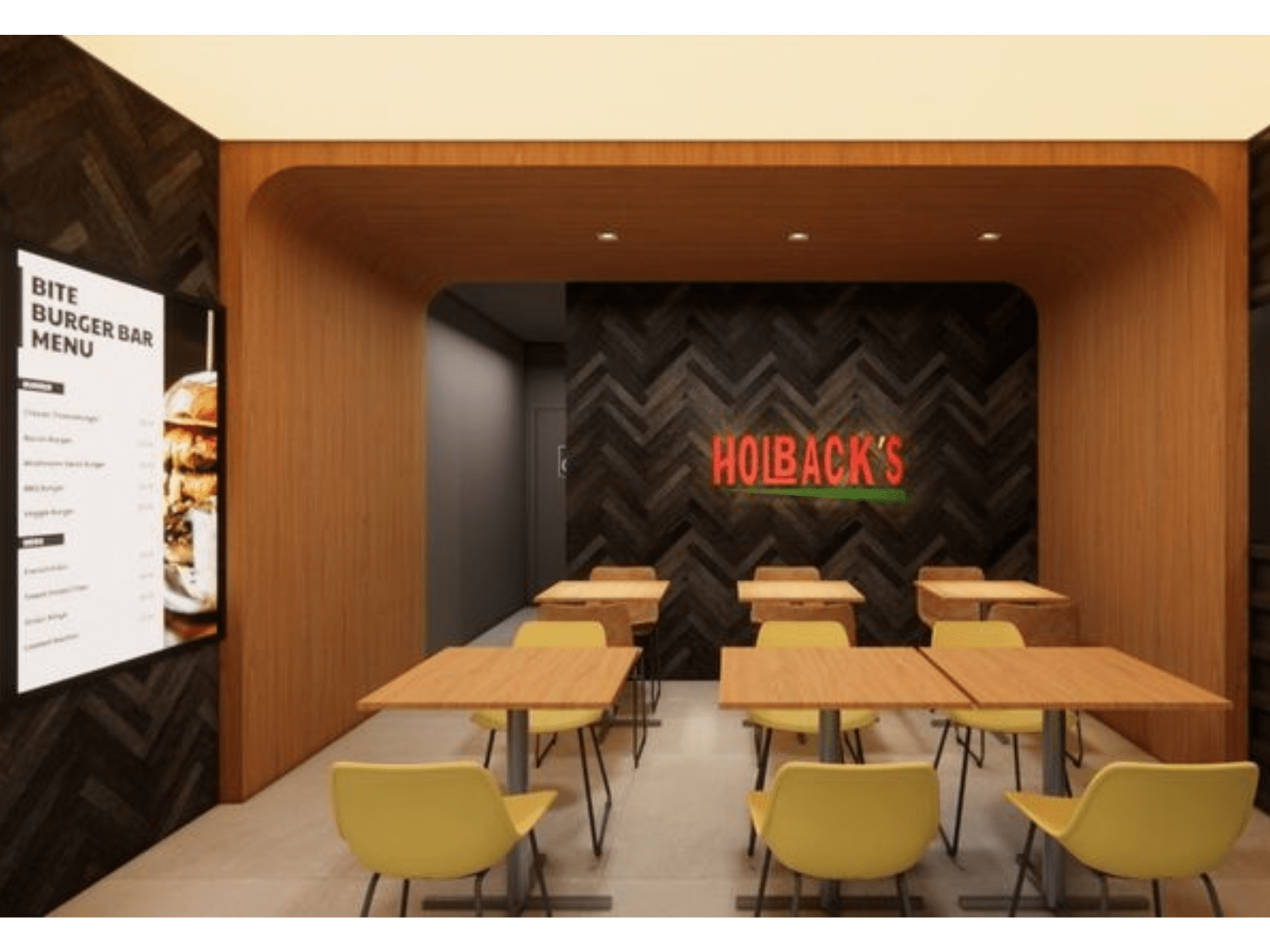 ideias de decoração de hamburgueria industrial