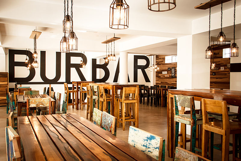 ideias de decoração de hamburgueria industrial