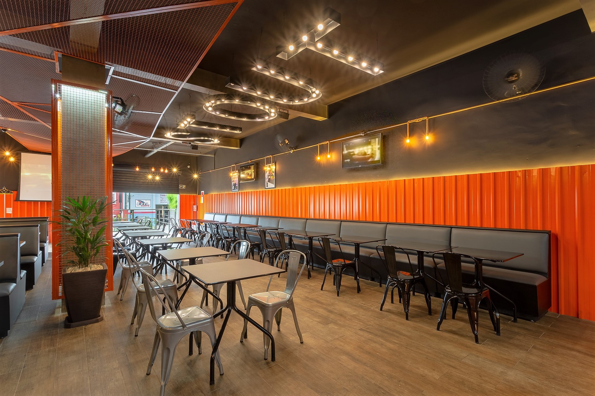 decoração de hamburgueria