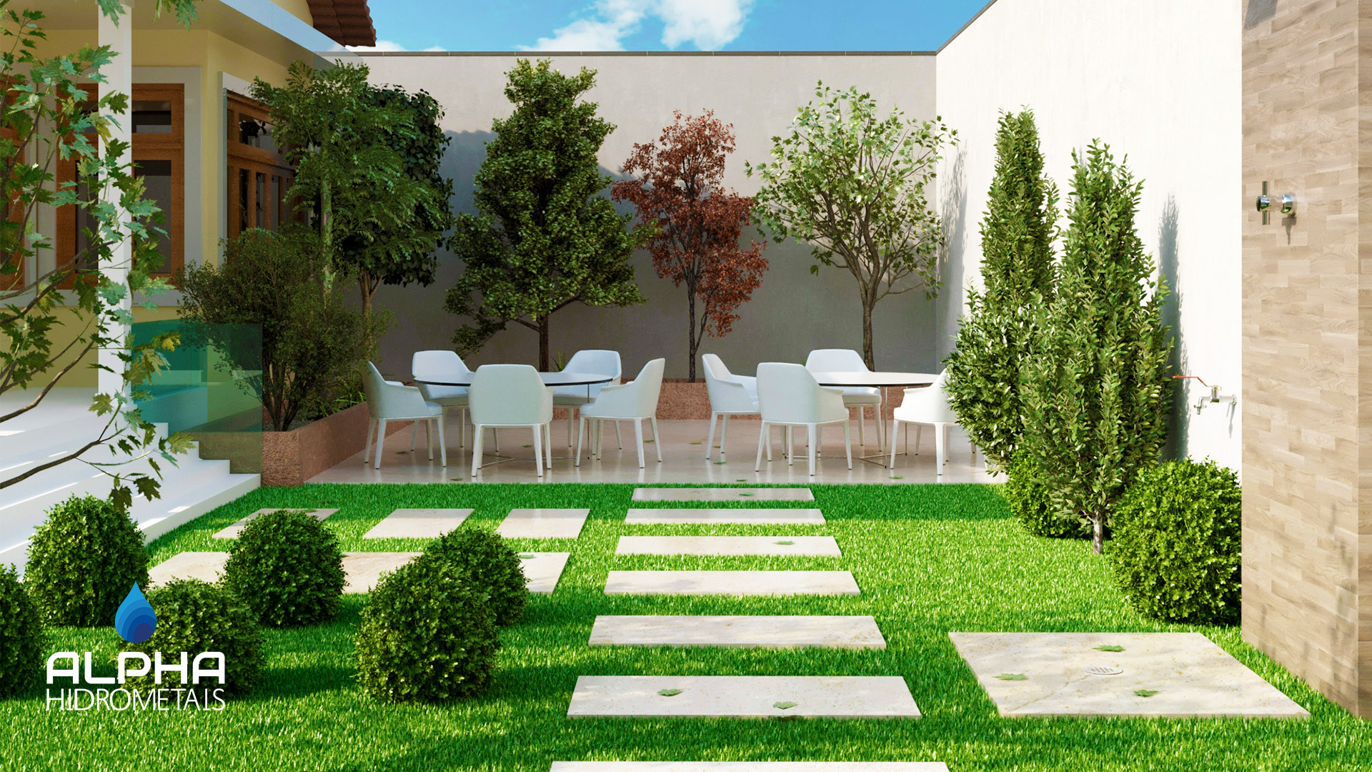 decoração de jardim com buxinho