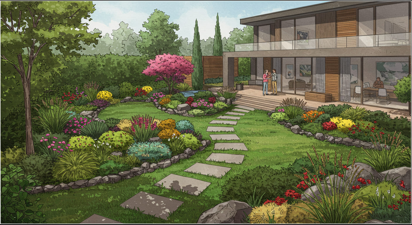 decoração de jardim com buxinho