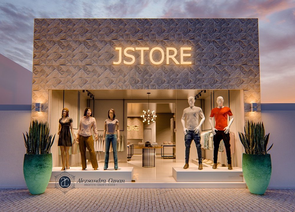 decoração de loja de roupa