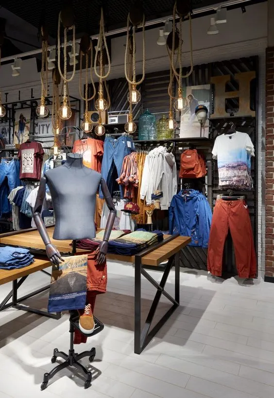 decoração loja de roupa industrial com pouco dinheiro