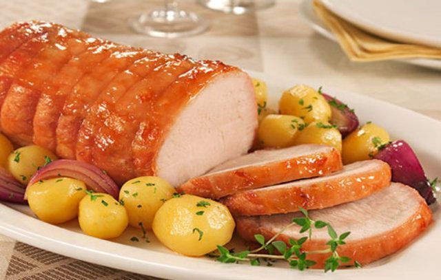 como colocar lombo na travessa para o natal