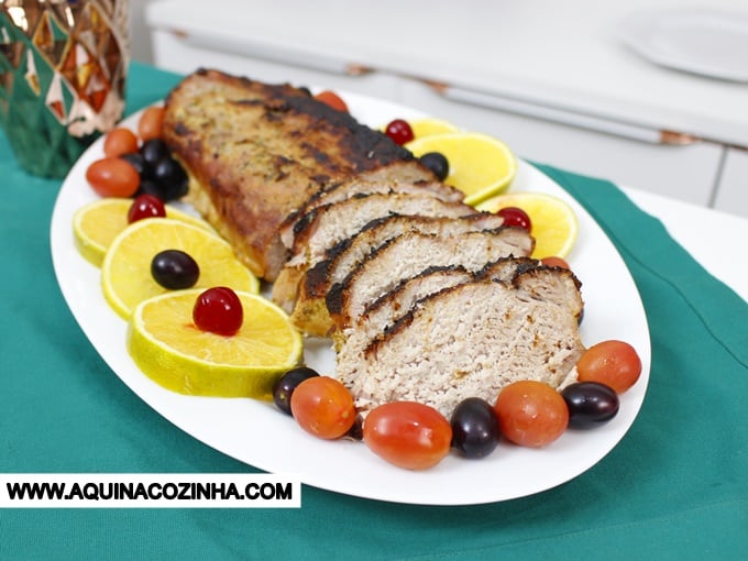 lombo assado com frutas