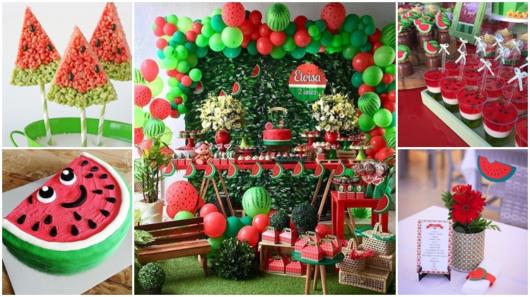 decoração melancia chá de bebê