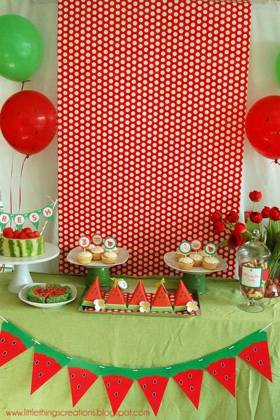 ideias simples decoração melancia