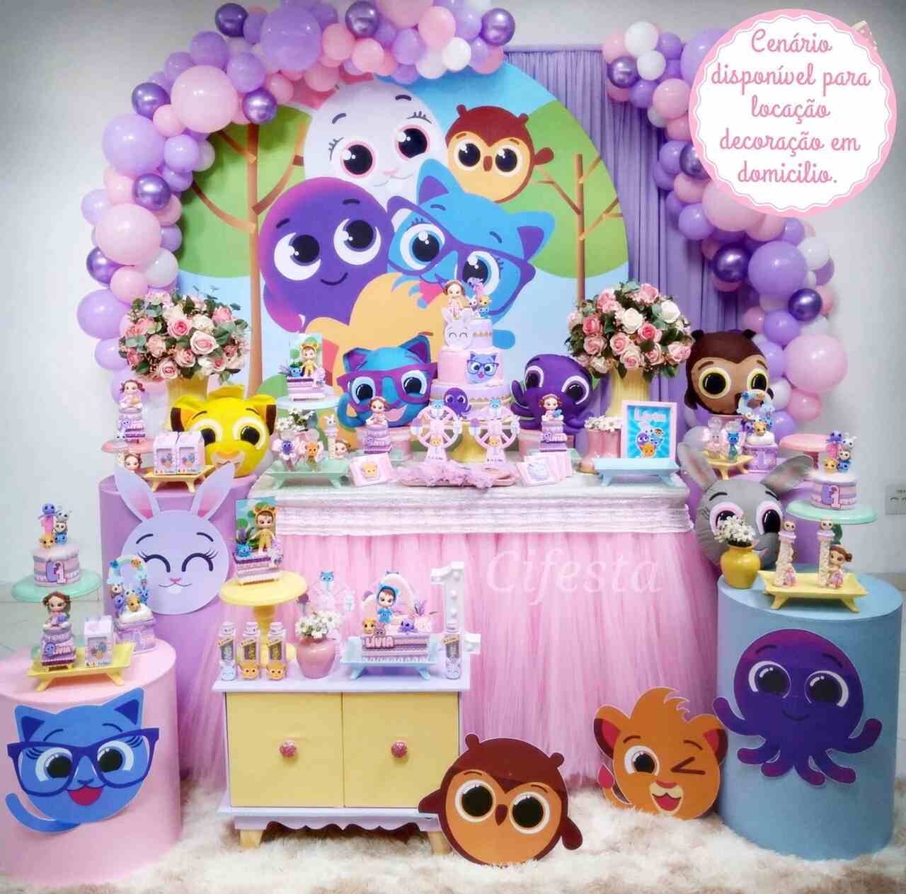 ideias criativas para mesa de aniversário bolofofos