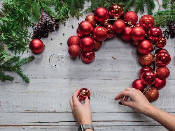 decoração de mesa com festão