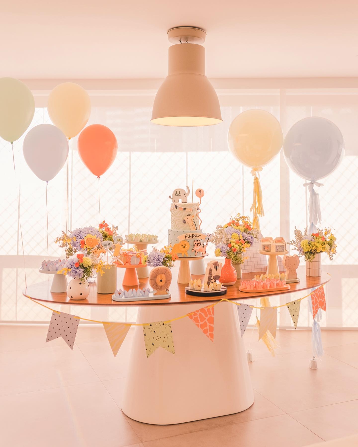 decoração de mesa de aniversário infantil