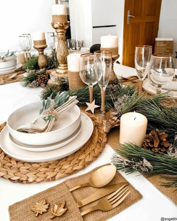 quanto custa decorar mesa de natal com juta
