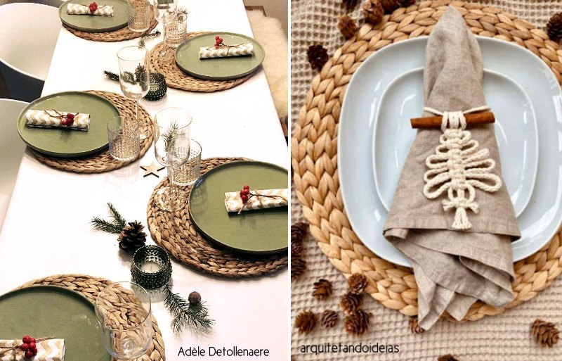 como fazer centro de mesa de natal com juta